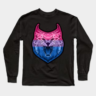 Caracal (Bisexual Pride Flag) Long Sleeve T-Shirt